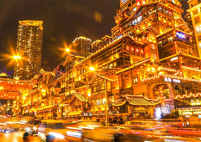 重慶洪崖洞迷人的夜景
