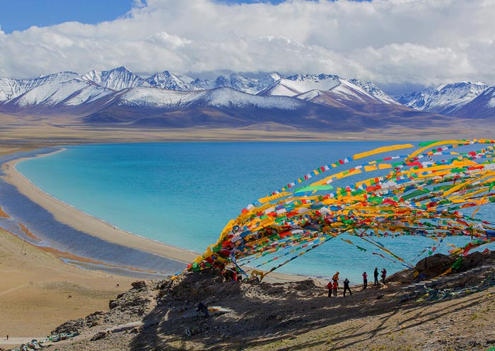 納木錯湖全景