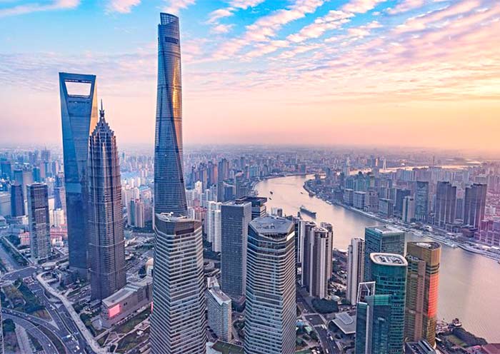 陸家嘴的摩天大樓