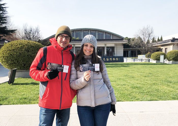 參觀令人印象深刻的陶俑博物館